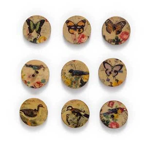 50pcs Animal theme Wood Buttons Sewing Scrapbook Clothing Crafts Handmade Decor - Picture 1 of 14