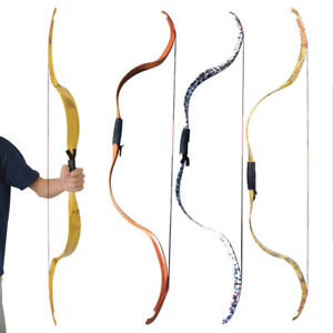 50" Traditional Recurve Bow 20lbs Horsebow Mongolian Takedown Archery Hunting