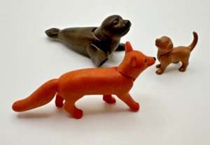 Playmobil Toy Animals Stocking Stuffer Vintage Seal Dog Golden Retriever Red Fox - Picture 1 of 13