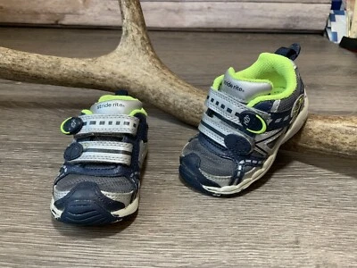 Stride Rite M2P Pax H&L Toddler Boys Size 4W Sneakers Gray/Navy - Image 1 of 4