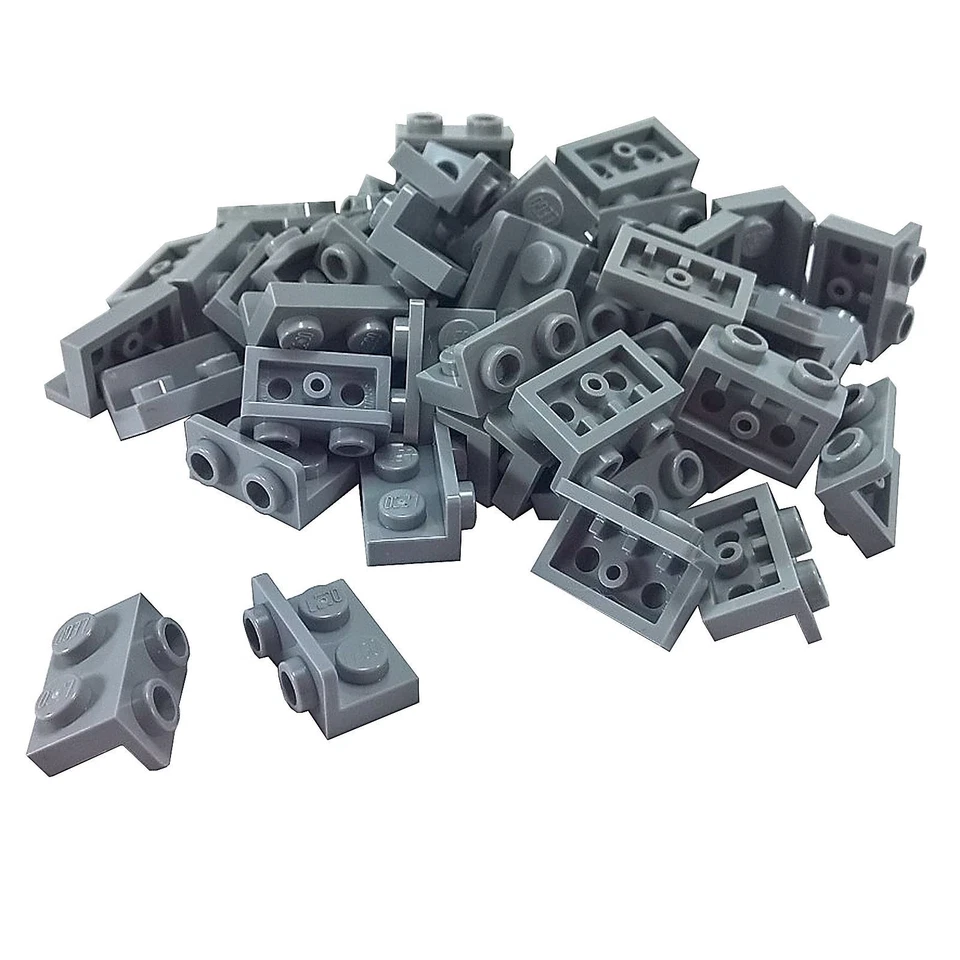 150x Lego Green Angular Plate 1x2 Inverted Bracket
