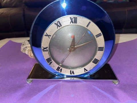 VINTAGE 1936 LUXOR TELECHRON LUXOR Blue ART DECO Electric CLOCK Cover