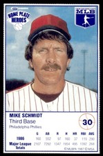 1987 Kraft Home Plate Heroes Mike Schmidt Philadelphia Phillies #30