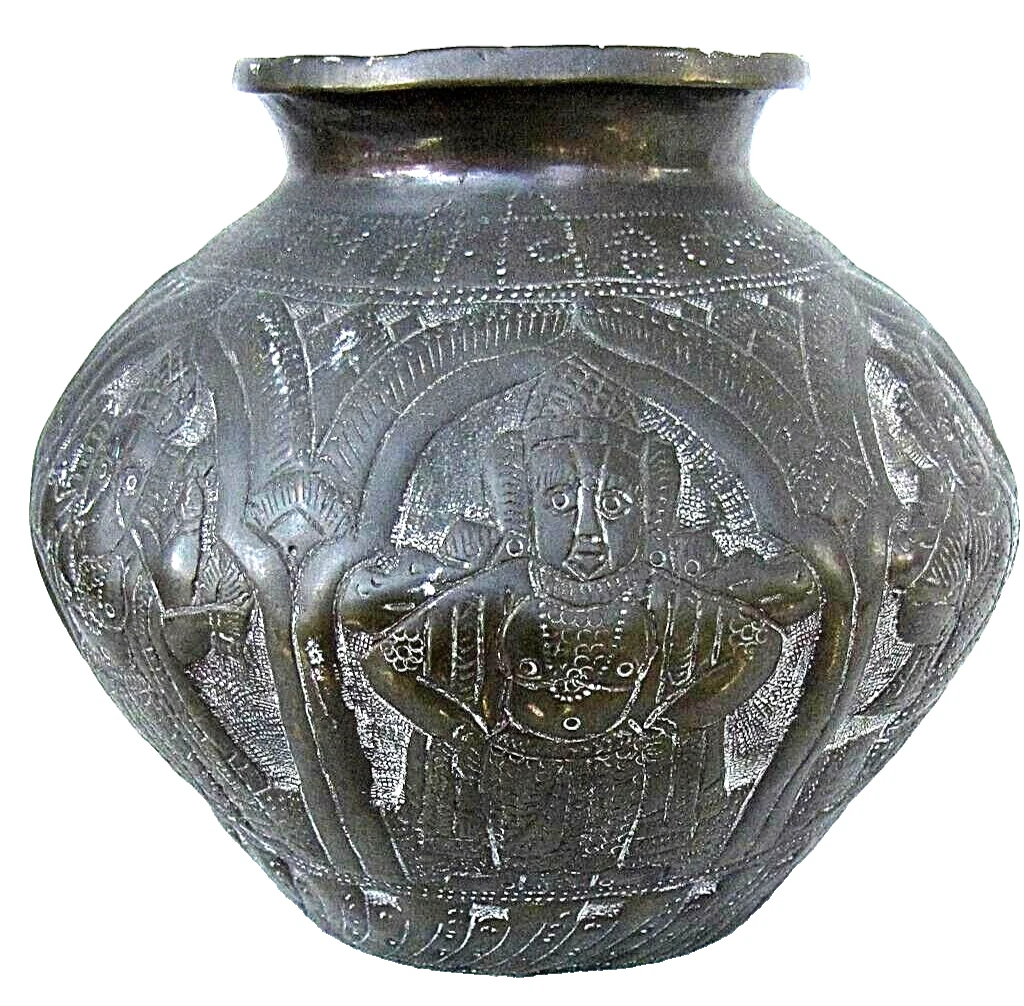 印度铜制古董花瓶| eBay