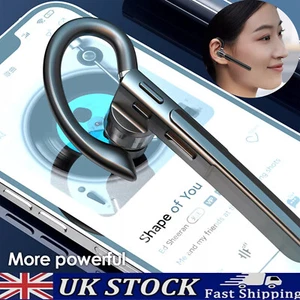 Wireless Bluetooth Earpiece HD Headset Noise Cancelling Truckers Hands-free Call - Picture 1 of 13