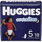 HUGGIES OverNites Diapers Size 5 (27+ lb.) 18ct Overnight Diapers (damagedbox)