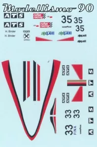 Decal 1/43 Penske PC4 F.1 Ford Hans Binder 1977 Dutch, Austrian, Italian GP NEW - Imagen 1 de 3