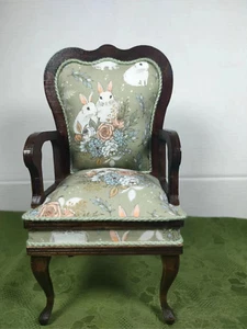 1/6 Scale Dolls House Miniatures Furniture Vintage Palace Single Sofa Unfinished - Picture 1 of 6