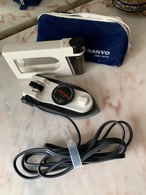 Sanyo Travel Butler iron with blue zipper case-A201N- Vintage  never used - Image 1 of 4