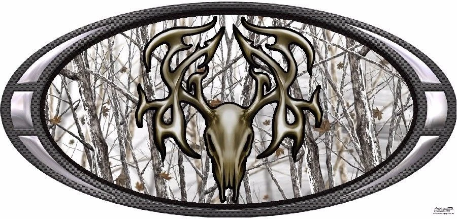Tribal олень бак снег камуфляж охоты виниловая графическая наклейка варианты размера - Изображение 1 из 1