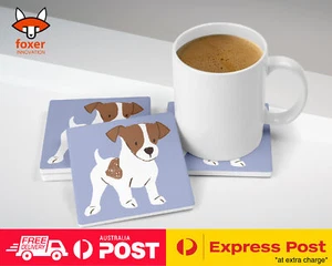 COASTER COFFEE DRINKING MAT|JACK RUSSELL DOG 2 - Picture 1 of 21