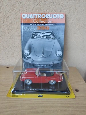Porsche 356 1.6 Super 90 Cabriolet 1962 Quattroruote Collection modellino 1:24 - Immagine 1 di 4