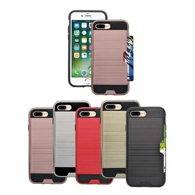 Custodia Per Apple IPHONE 7 Più IPHONE 8 Più Slot Scheda Rigido IN Vari Colori - Immagine 1 di 4