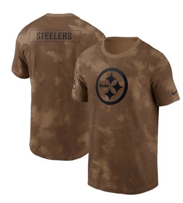 Camiseta masculina Pittsburgh Steelers Nike NFL Salute to Service marrom lateral 2XL - Imagem 1 de 2