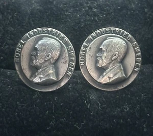 Rare Sporrong 1969 Sterling Silver Cufflinks — Limited Edition Nobel Industries - Picture 1 of 21