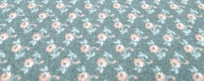 Green Cotton Calico Ditzy Floral Fabric Remnant Joan Kessler #29 - Image 1 of 4