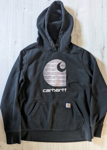 VETEMENTS Carhartt Rain Defender Felpa con Cappuccio Adulto M Nero Pullover Abbigliamento da Lavoro Logo Donna