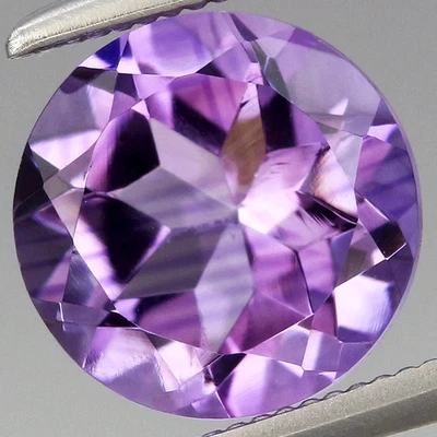 Piedra preciosa amatista púrpura natural Uruguay 1,83 quilates ancho 8 mm redonda - sin calefacción Foto 1 de 4