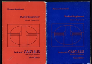 THOMAS BRONIKOWSKI SWOKOWSKI'S CALCULUS STUDENT SUPPLEMENT VOL. 1 & VOL. 2 - Picture 1 of 1