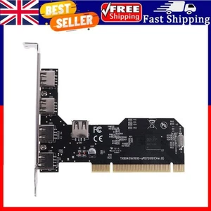 5 Ports USB 2.0 PCI Controllers Cards 480Mbps NEC720101 Chipset for Desktop - Picture 1 of 11