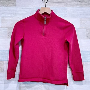 Crewcuts J Crew 1/4 Zip Pullover Sweater Red Mock Neck Lightweight Cotton Boys 8 - Picture 1 of 5