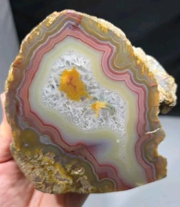 RT Rocks Large Laguna Agate Mexico, Banded Polished Display Specimen 2 Lbs 2 oz - Picture 1 of 11