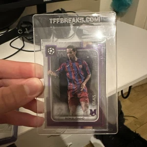 2023-24 Topps Museum UCL Ronaldinho FC Barcelona /99 Purple - Picture 1 of 3