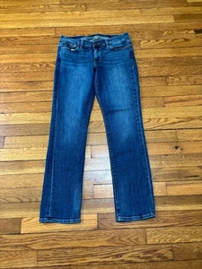 Lucky Brand Damen Mid Rise Sweet Straight Ankle Jeans Gr. 4/27 Blau Dark Stretch - Bild 1 von 7