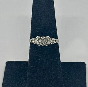 Anello Vintage Argento Sterling Scegli il Giusto CTR Scudo Filigrana Misura 6 - 1,8g - Foto 1 di 6