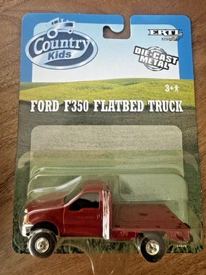 1:64 Ertl Farm Country Kids Ford F-350 Red Flatbed Stakebed Truck New in Package - Image 1 of 3