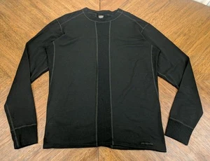 Maglione pullover maglia manica lunga lana strato base nero Patagonia taglia large - Foto 1 di 11