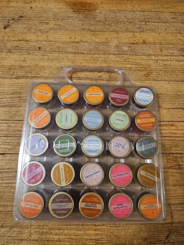 Juego de 25 cápsulas de muestreo de aroma Gold Canyon Candles de cera fundida, ¡20 onzas en total! Foto 1 de 2