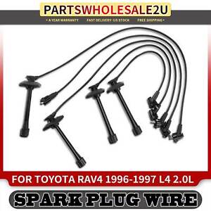 5Pcs Spark Plug Wire Sets for Toyota RAV4 1996 1997 2.0L 90919-21598 90919-21609
