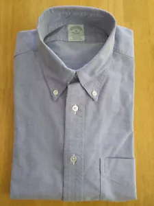 NWOT Brooks Brothers Blue Oxford Cloth Button Down M 15.5-33 Milano MSRP $140 - Picture 1 of 5
