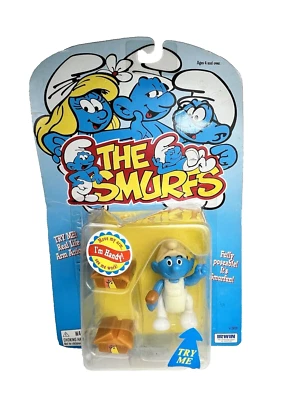 Práctico Pitufo Posable Figura de Los Pitufos Irwin #13010 Peyo 1996 De Colección Foto 1 de 4