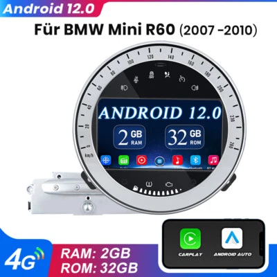 8-Kern DSP Android 12 Autoradio für BMW Mini Cooper GPS BT5.0 DAB+ CarPlay Navi - Bild 1 von 4