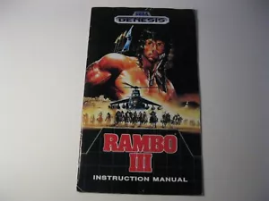 Rambo III Sega Genesis instruction manual only - Picture 1 of 2