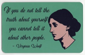 Virginia Woolf Vinyl Zitat Aufkleber oder Magnet - Mrs Dalloway, zum Leuchtturm - Bild 1 von 1