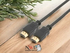 2m HDMI Kabel High Speed mit Ethernet FULL HD 4K 3D SCHWARZ - Bild 1 von 3
