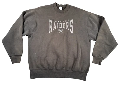 Sudadera De Colección Salem Sportswear Oakland Raiders Para Hombres XL Negra Hecha en EE. UU. Años 90 Foto 1 de 4