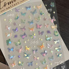 Delicate Butterfly Wing Streamer Laser Stickers Advanced Embossed Nail Stickers