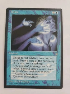 MTG Magic The Gathering Card Infuse Instant Blue Ice Age 1995 - Picture 1 of 2