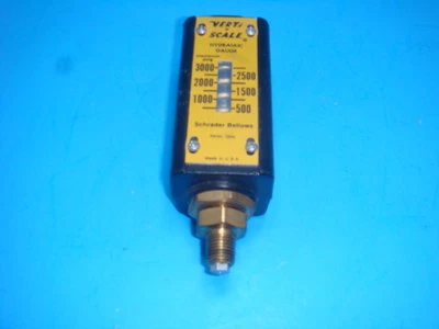 NEW SCHRADER BELLOWS, VERI DEPTH, HYDRAULIC GAUGE, 500-3000 PSIG, NEW NO BOX - Image 1 of 4