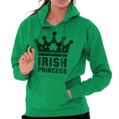 Día de San Patricio Princesa Irlandesa Corona Trébol Mujer Sudaderas con Capucha Sudaderas con Capucha Foto 1 de 4