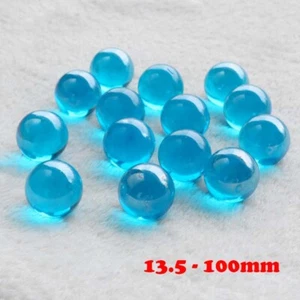 Lake Blue Round Glass Beads 13.5 to 100mm Decorative Sphere Crystal Ball - Picture 1 of 10