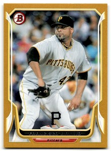 2014 Bowman Gold Francisco Liriano 46/50 Pittsburgh Pirates #46