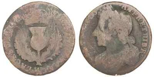 Scotland -1 Bawbee (6 Pence) - Charles II - 1677-1679 - Picture 1 of 3