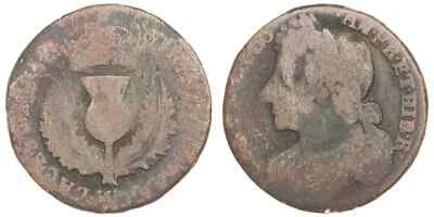 Scotland -1 Bawbee (6 Pence) - Charles II -  1677-1679 - Image 1 of 3