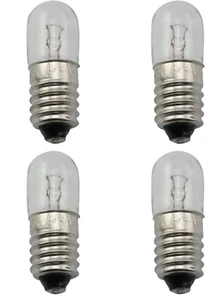 2.4V 0.5A E10 Screw Base Miniature Floodlight/Flashlight Replacement Bulbs 4-pk - Picture 1 of 2