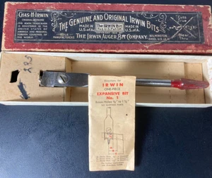 Broca de madera expansiva Irwin No.1 de colección 5/8"" a 1-1/2"" caja e instrucciones - Imagen 1 de 5